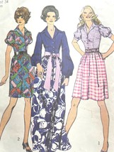 Simplicity Sewing Pattern 9723 Dress Shirtdress Misses Size 12 PARTIAL CUT - $13.49