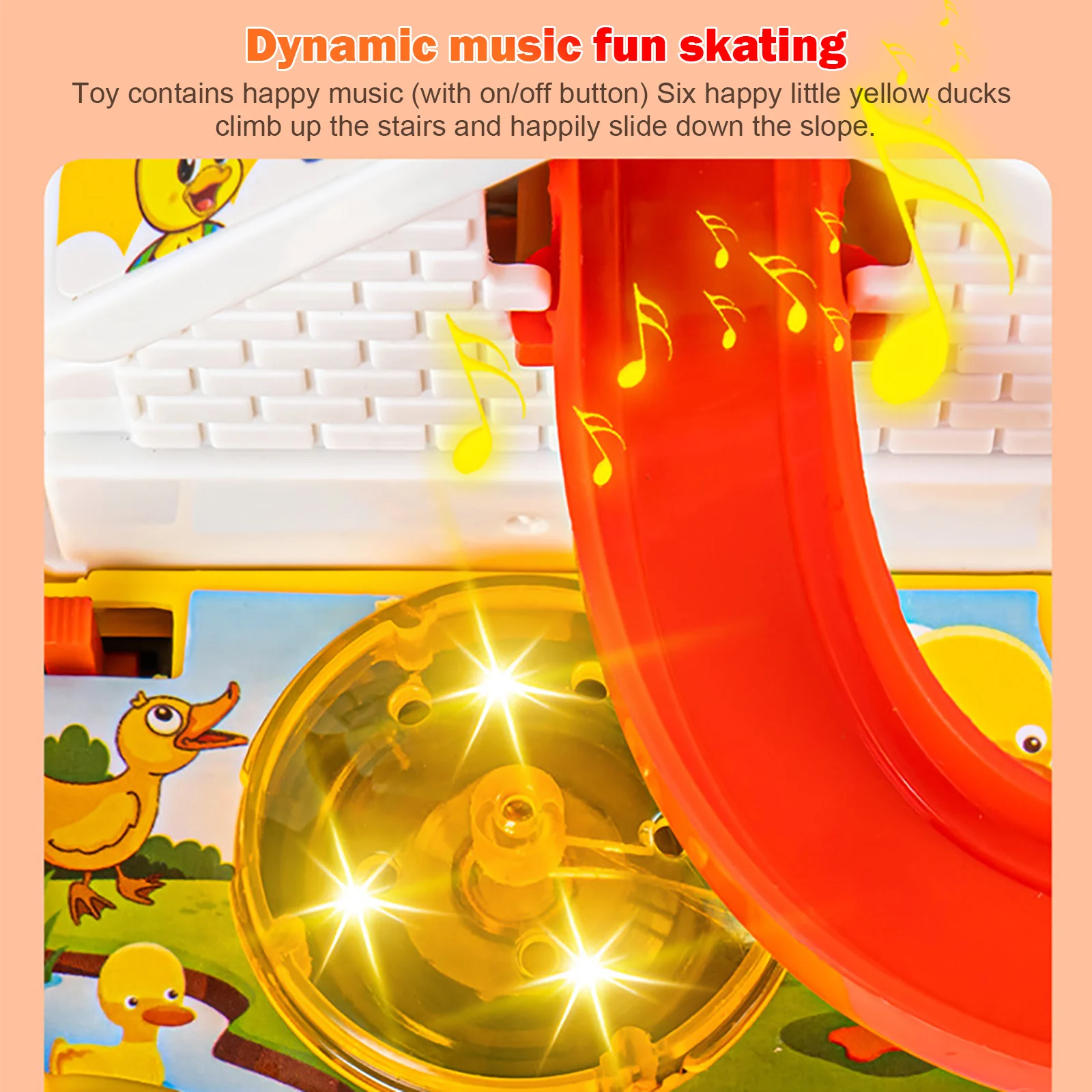 Play Duck Slide Race Game Electric Climb Stairs Toy with Lights Music for Play E - £29.21 GBP