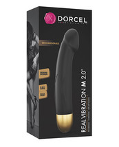 &#39;dorcel Real Vibration M 8.6&quot; Rechargeable Vibrator 2.0 - Black/gold - £42.95 GBP