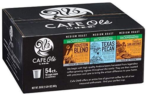 HEB Cafe Ole 54 count Decaf Variety Pack (Texas Pecan, Houston Blend, Taste of S - $128.67