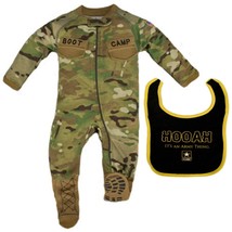 2-Piece Baby Multicam &quot;Boot Camp&quot; Sleep N&#39; Play Footie and Coordinating ... - £39.56 GBP