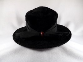 Vintage Empress Black Soft Floppy HAT/BOW Original By Alma IDE-WESTERN Germany - £6.79 GBP
