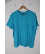 Polo Ralph Lauren XL Bright Blue Short Sleeve Cotton T-Shirt Flaws - £12.42 GBP