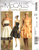 McCall&#39;s M5382 Misses 12 to 18 Special Occasion Cocktail Dress Sewing Pattern - £10.43 GBP