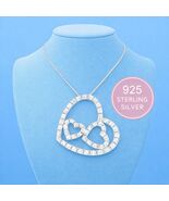Stamped 925 Sterling Silver Heart Necklace - Box Chain - $51.98