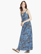 Lucky Brand Women&#39;s Indigo Floral Maxi Dress Blue 7W42823 XSm Extra Small - $74.99