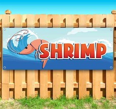 Shrimp Advertising Vinyl Banner Flag Sign Many Sizes Food Seafood Shrimp Drinks - £18.65 GBP+