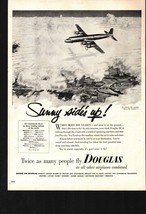 Original Print Ad 1951 DOUGLAS Airline Sunny Side&#39;s Up! nostalgic d4 - $22.24