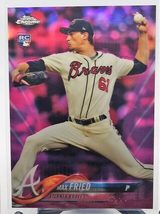 2018 Topps Chrome Max Fried Pink Rookie Refractor Baseball Card - £18.66 GBP