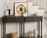 58&quot; Sofa Farmhouse Console Table W/Storage Shelves With Drawers &amp; Bottom... - $340.99