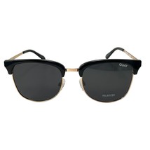 Quay Australia Evasive Sunglasses Black Smoke Polarized Gold - $88.11