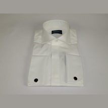 Men Sateen Cotton Blend Shirt Manschett Quesste Turkey Slim Fit 4130-02 Ivory image 5