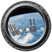 The International Space Station Seen through a Porthole Wall Decal - 24&quot;... - $25.00