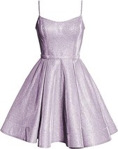 Short Glitter Prom Homecoming Dress with Pockets Backless for Juniors Spaghetti - £29.63 GBP