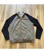 Carbon 2 Cobalt Men&#39;s Full Zip Sherpa Lined Sweater Size Large Beige Tan... - $34.65