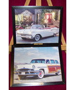 vintage &amp; muscle car/ framed pictures/{lot of 5} - $29.70