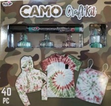 Tulip Tie Dye Camo Craft Kit, (Army Green, Green and Rust Brown), 40 Pieces - £14.87 GBP