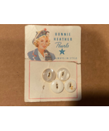 Bonnie Heather Pearls Buttons On Backing 4 Buttons (1 Missing) *NEW* f2 - $10.92 CAD