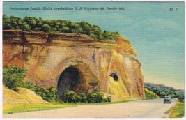 Postcard Pacific Bluffs Overlooking US Highway 66 Pacific Missouri - £3.05 GBP