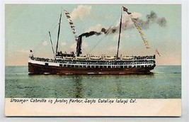Steamer Cabrillo in Avalon Harbor Santa Catalina Island Postcard 1900&#39;s - £7.89 GBP