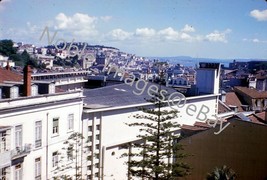 1961 Aerial View Across City Hillside Lisbon Portugal Kodachrome 35mm Slide - £3.11 GBP