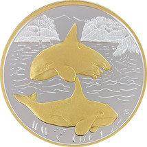 Alaska Mint Orca Whale Medallion Silver Gold Medallion Proof 1 Oz. - $118.88