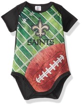 NFL New Orleans Saints Bodysuit Field Print Size 6-9 Month Youth Gerber - £11.17 GBP