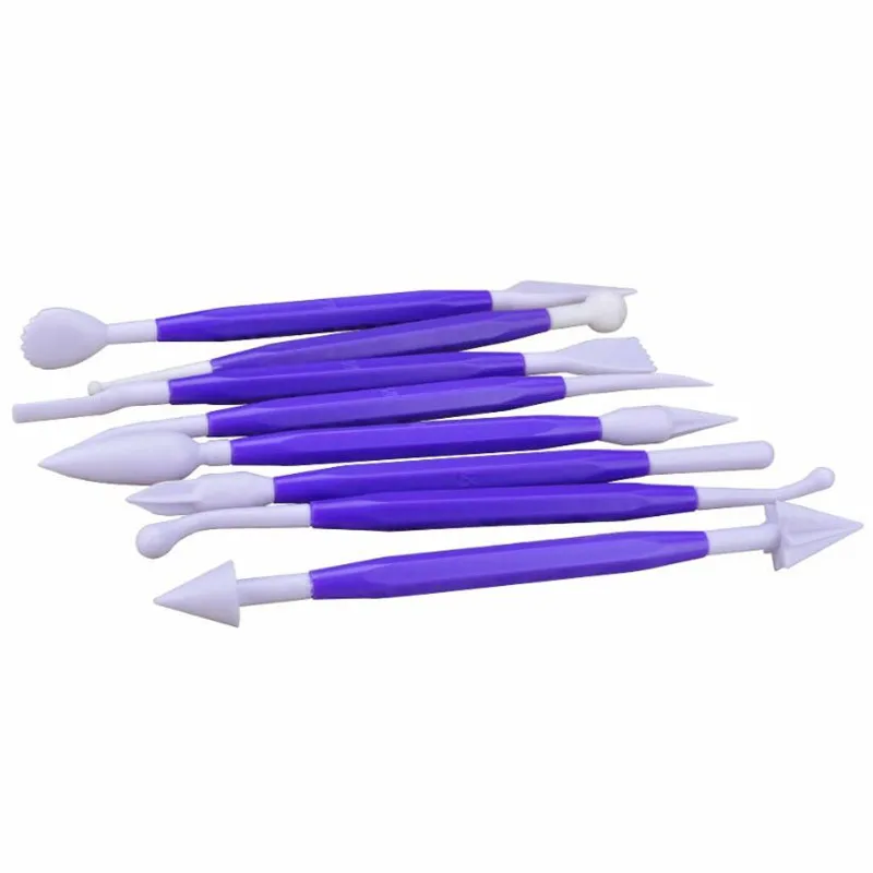 8pcs/set Plastic Clay Sculpting Set Polymer Modeling Clay Tools Poly PURPLE - $3.48