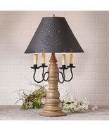 Bradford Lamp in Americana Pearwood with Textured Tin Shade - $9,738.33 MXN