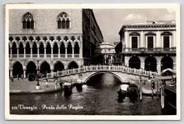 Italy RPPC Venezia Pont della Paglia 1958 to Wichita KS Postcard I26 - £10.18 GBP