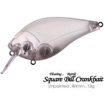 20PCS 8cm 13g  Square Bill Crankbait Unpainted Bait Blank Fishing Lure m... - $17.77