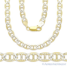 5.3mm Mariner Pave Link Chain Necklace in 14k Yellow Gold-Plated Sterling Silver - £40.86 GBP+