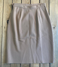 Vintage Authentic Michael kors Women’s Wool Knee length Skirt size 10 In tan F4 - £32.63 GBP