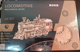 Rokr Locomotive Steam Train Mechanical Gears LK701 3D Wooden Puzzle NEW SEALED - £21.38 GBP