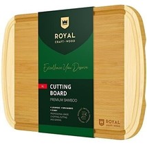 Bamboo Cutting Board for Kitchen, Wood Chopping Boards with Juice Groove, NEW - £23.06 GBP