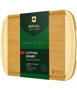 Bamboo Cutting Board for Kitchen, Wood Chopping Boards with Juice Groove... - £22.87 GBP