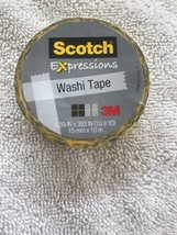 3M Scotch Expressions Decorative Washi Tape .59IN x 393IN(10.9YD) Yellow-SHIP24H - £3.96 GBP