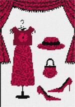 Pepita Needlepoint Canvas: Ruby Outfit Ensemble, 7&quot; x 10&quot; - £39.33 GBP+