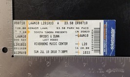 BROOKS &amp; DUNN - LAST RODEO TOUR JULY 18, 2010 UNUSED WHOLE CONCERT TICKET - £11.74 GBP