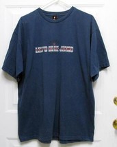 Sz L Levi&#39;s Mens Dark Blue Front Graphic Levi&#39;s Blue Jeans Polo Tee T- Shirt EUC - £11.64 GBP