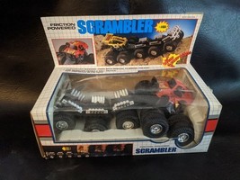 Electro Plastics Friction Powered Scrambler Monster Vehicle Red 14 Wheel... - $51.59