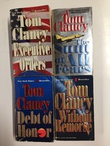 Tom Clancy 4 Vtg PB Executive Orders, Debt Of Honor, Without Remorse, The Sum of - £3.09 GBP