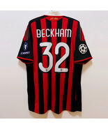 David Beckham #32 AC Milan 2009-10 Retro Soccer Home Jersey - $66.00+