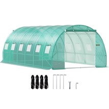 VEVOR Walk-in Tunnel Greenhouse, 20 x 10 x 7 ft Portable Plant Hot House w/ Galv - £166.49 GBP