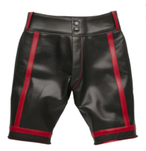 Black Men&#39;s Leather Shorts Genuine Lambskin Handmade Sports Summer Styli... - £77.90 GBP+