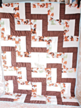 Vintage Handmade 55 in X 39 in Horses And Bible Verses Quilt - £33.07 GBP