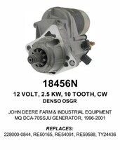 NEW STARTER FITS JOHN DEERE RE50165, RE54091, RE59588, TY24436 image 4