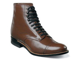 Stacy Adams Men&#39;s Madison High top Boot Brown Biscuit Leather 00015-02 - £106.66 GBP