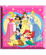 Disney Princesses Double Light Switch plate Cinderella Snow White Aurora... - $32.91 CAD