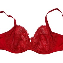 Natori Lace Statement Bra Red Poinsettia Size 30DDD New - $47.33